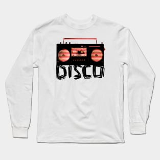 Music Vintage Disco Stereo for Disco Party Long Sleeve T-Shirt